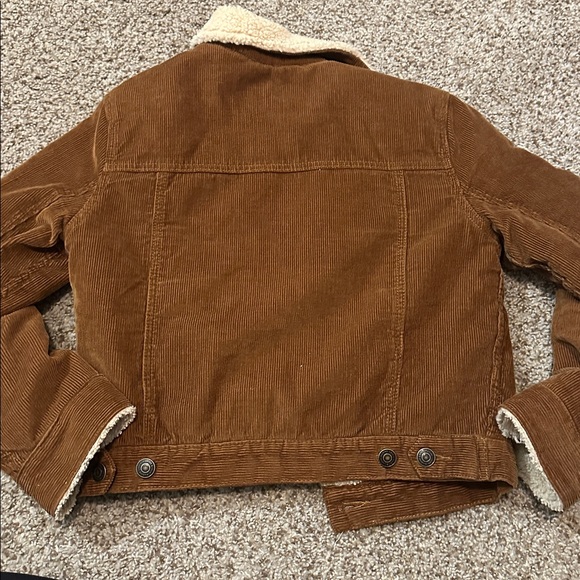 Brown Corduroy Sherpa-Lined Jacket - Picture 4 of 4